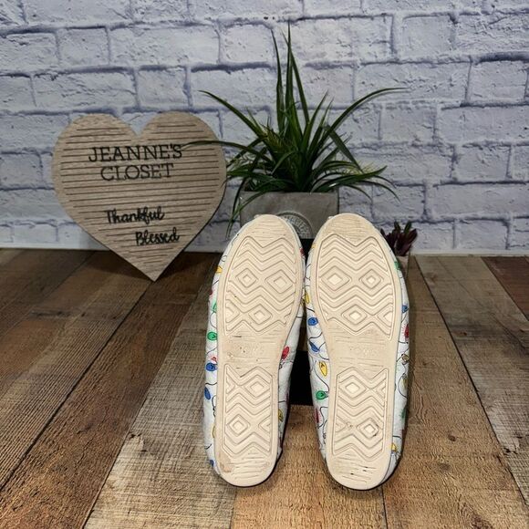 Toms Grey Glacier Glow In The Dark Women Shoe Size 9 Christmas Lights - Picture 8 of 9